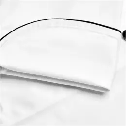 Unisex Long Sleeve Dijon Chef Jacket Close Up